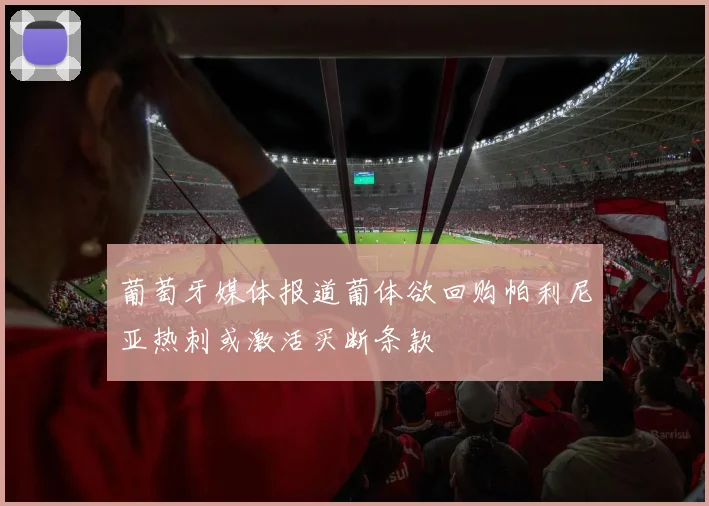 葡萄牙媒体报道葡体欲回购帕利尼亚热刺或激活买断条款